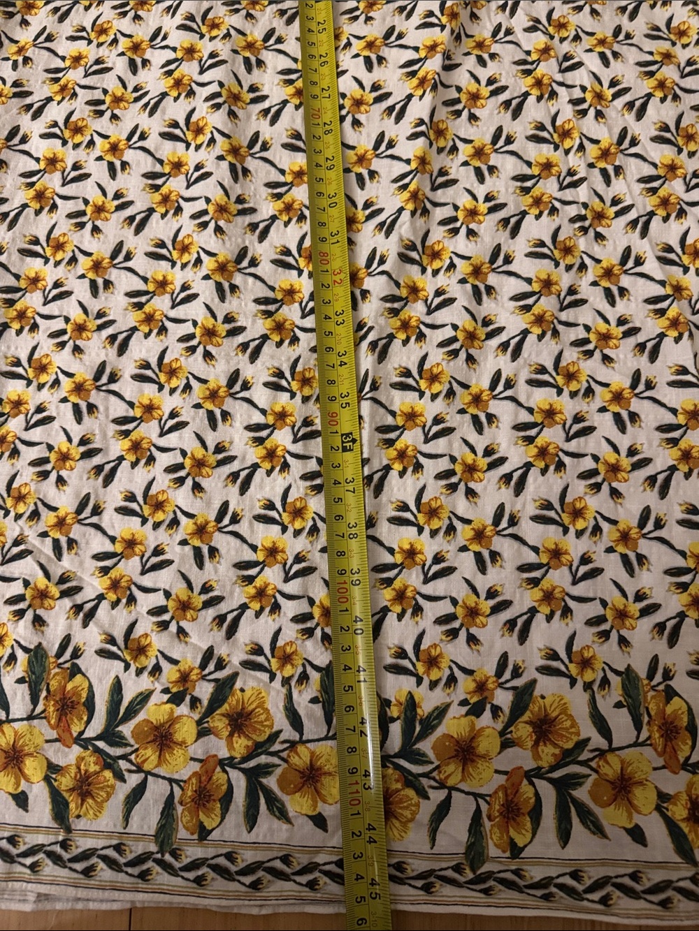 Max Studio Cream Slip Maxi Skirt with Yellow Floral Print - Picture 9 of 12